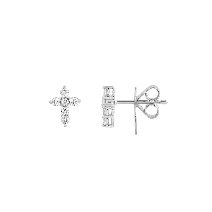 Diamond Cross Earrings (1/4tcw)