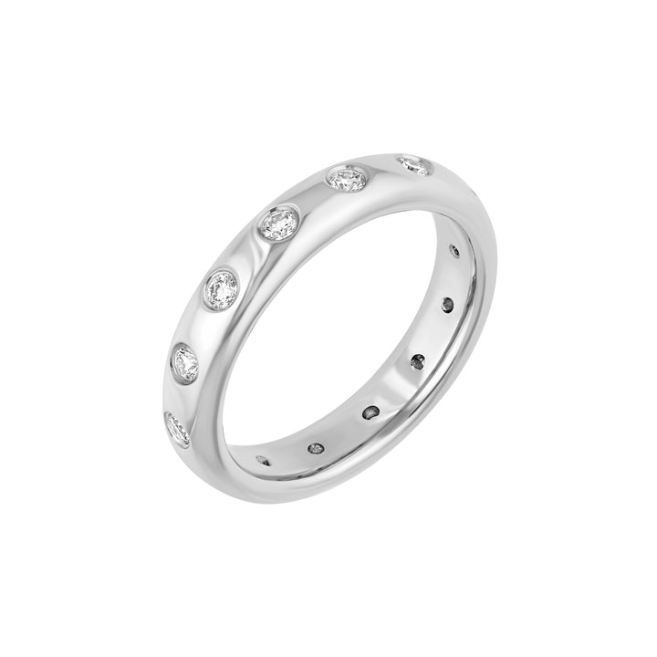 1/2tcw Round Diamond Straight Band Ring