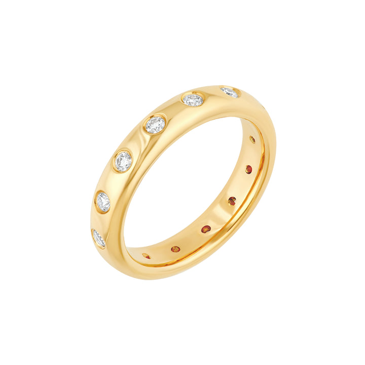 1/2tcw Round Diamond Straight Band Ring