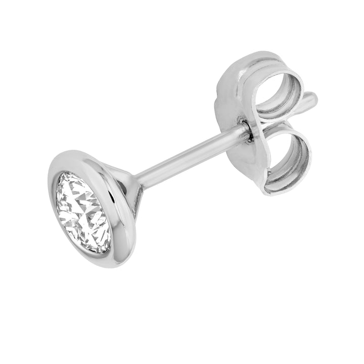 1/2tcw Round Diamond Martini Bezel Stud Earrings