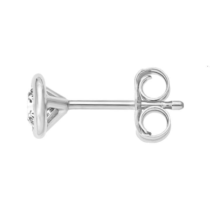 1/2tcw Round Diamond Martini Bezel Stud Earrings