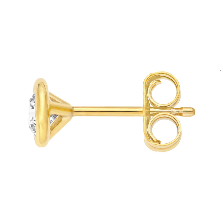 1/2tcw Round Diamond Martini Bezel Stud Earrings