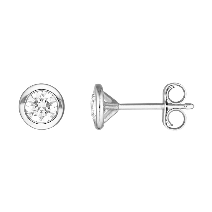3/8tcw Round Diamond Martini Stud Earrings