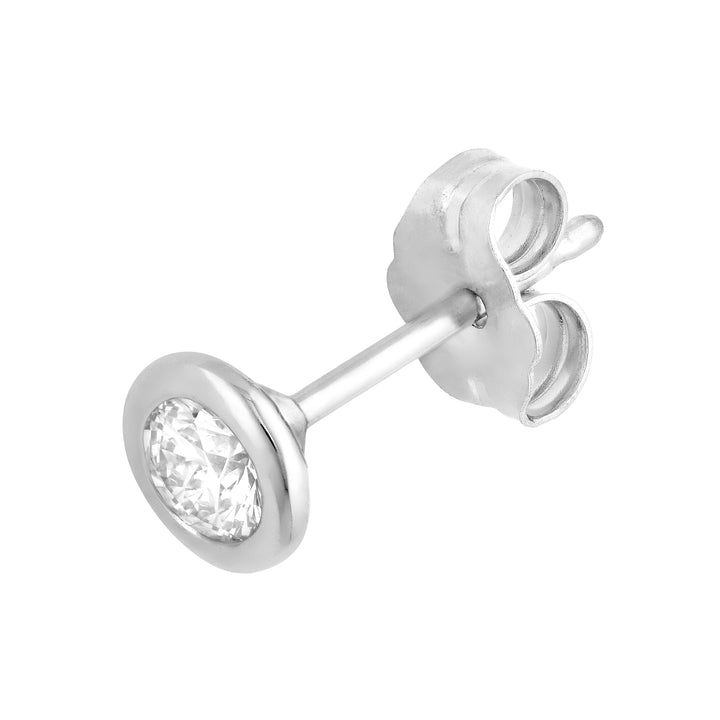 1/4tcw Round Diamond Martini Bezel Stud Earrings