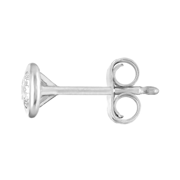 1/4tcw Round Diamond Martini Bezel Stud Earrings