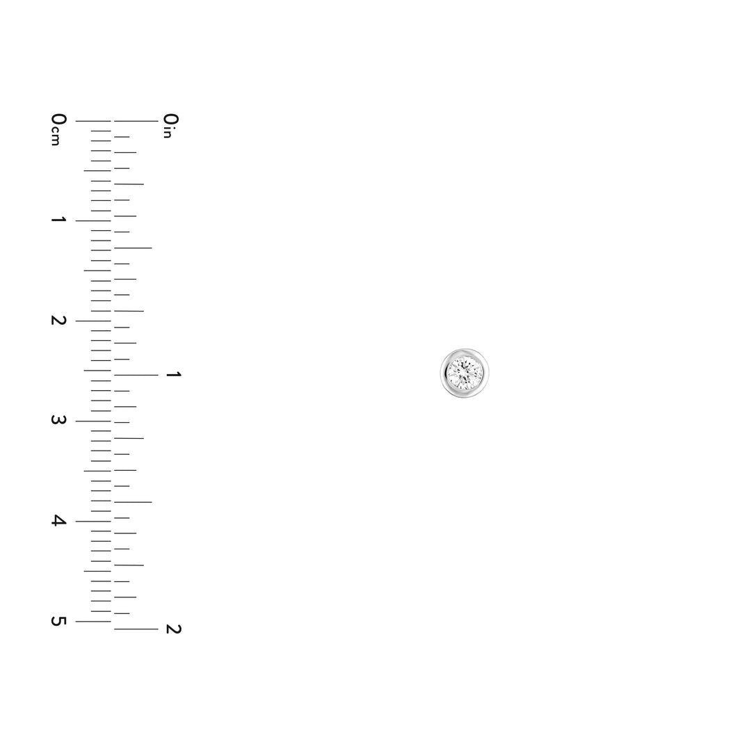 1/4tcw Round Diamond Martini Bezel Stud Earrings