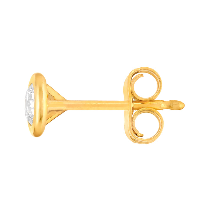 1/4tcw Round Diamond Martini Bezel Stud Earrings