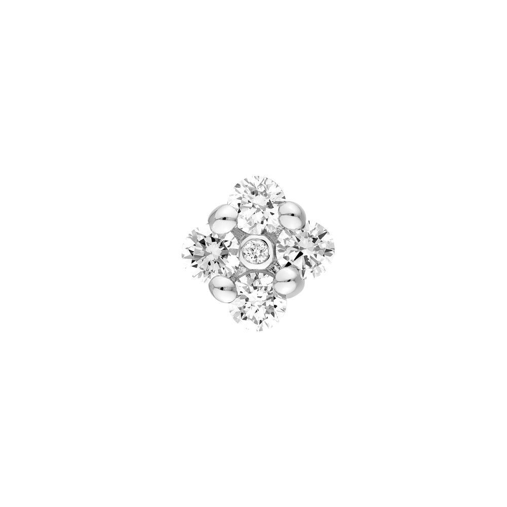 1/2tcw Diamond Flower Stud Earrings