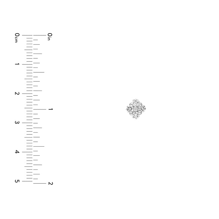 1/2tcw Diamond Flower Stud Earrings