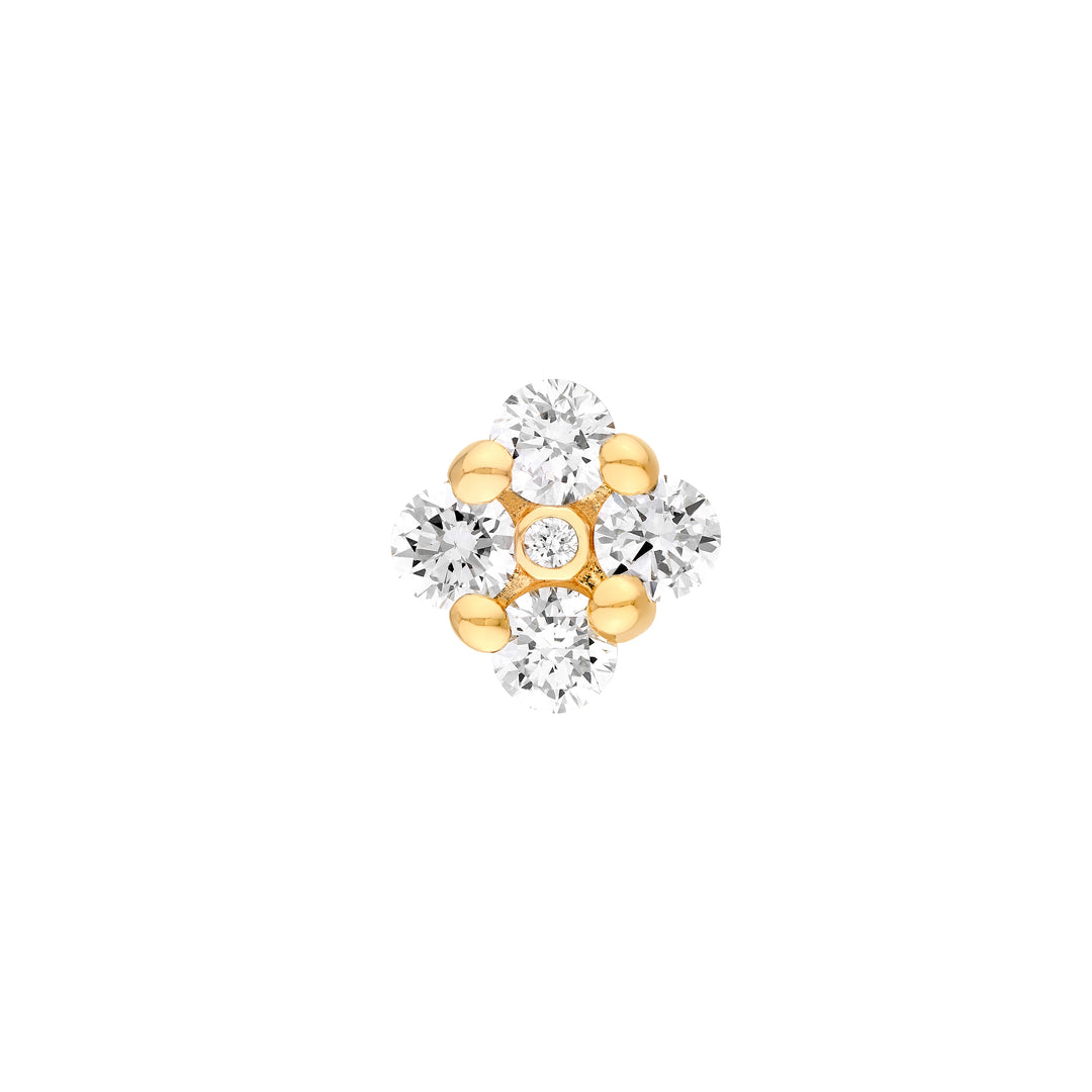 1/2tcw Diamond Flower Stud Earrings