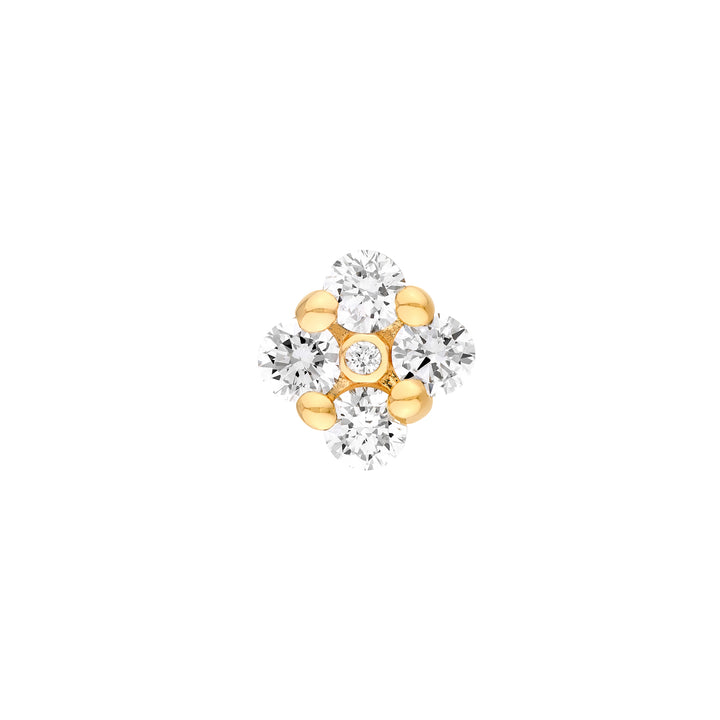 1/2tcw Diamond Flower Stud Earrings