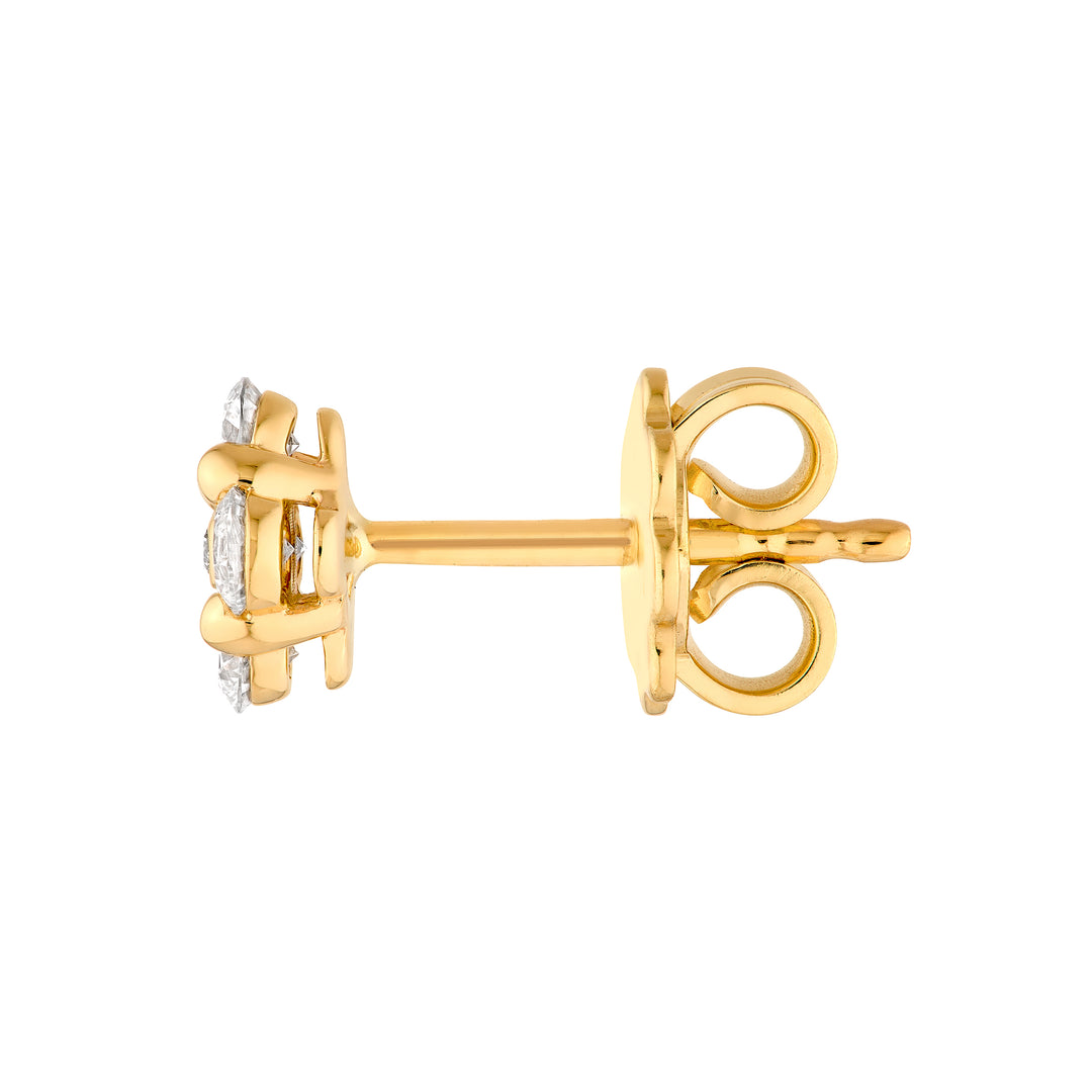 1/2tcw Diamond Flower Stud Earrings