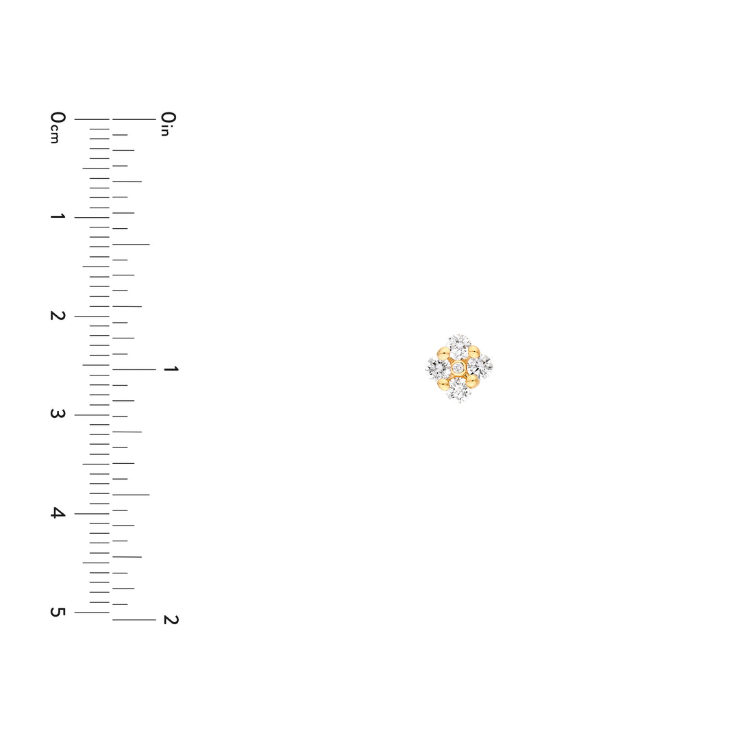 1/2tcw Diamond Flower Stud Earrings