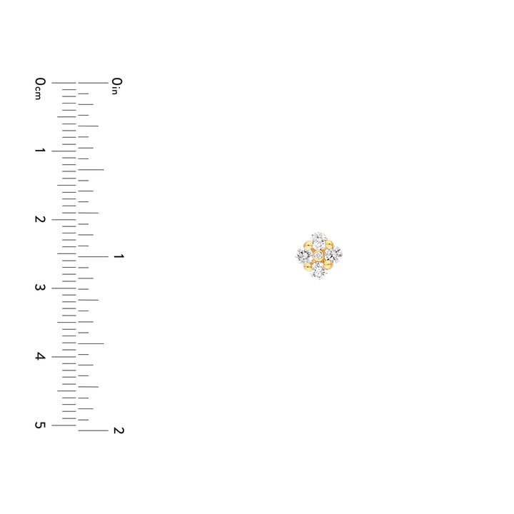 1/2tcw Diamond Flower Stud Earrings