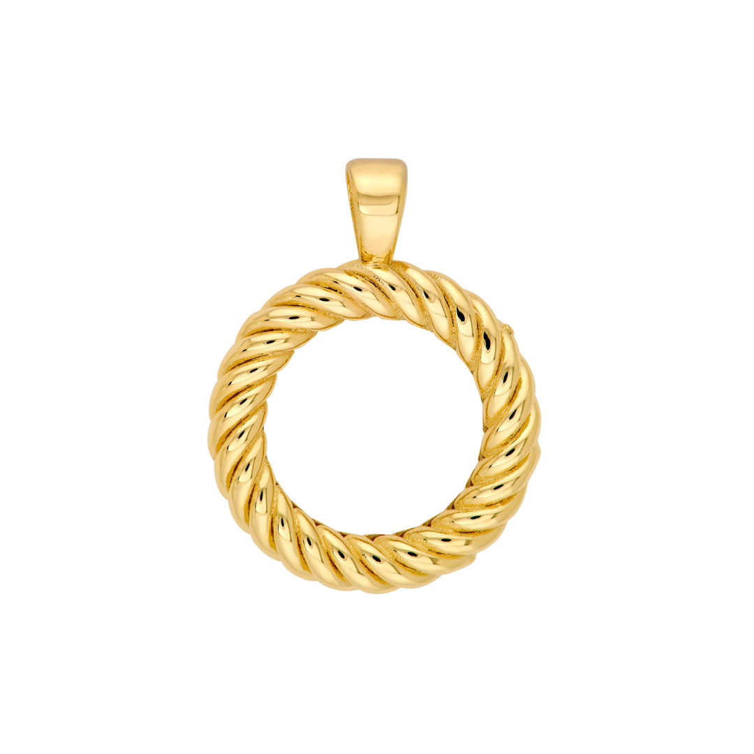 Twisted Rope Open Circle Pendant