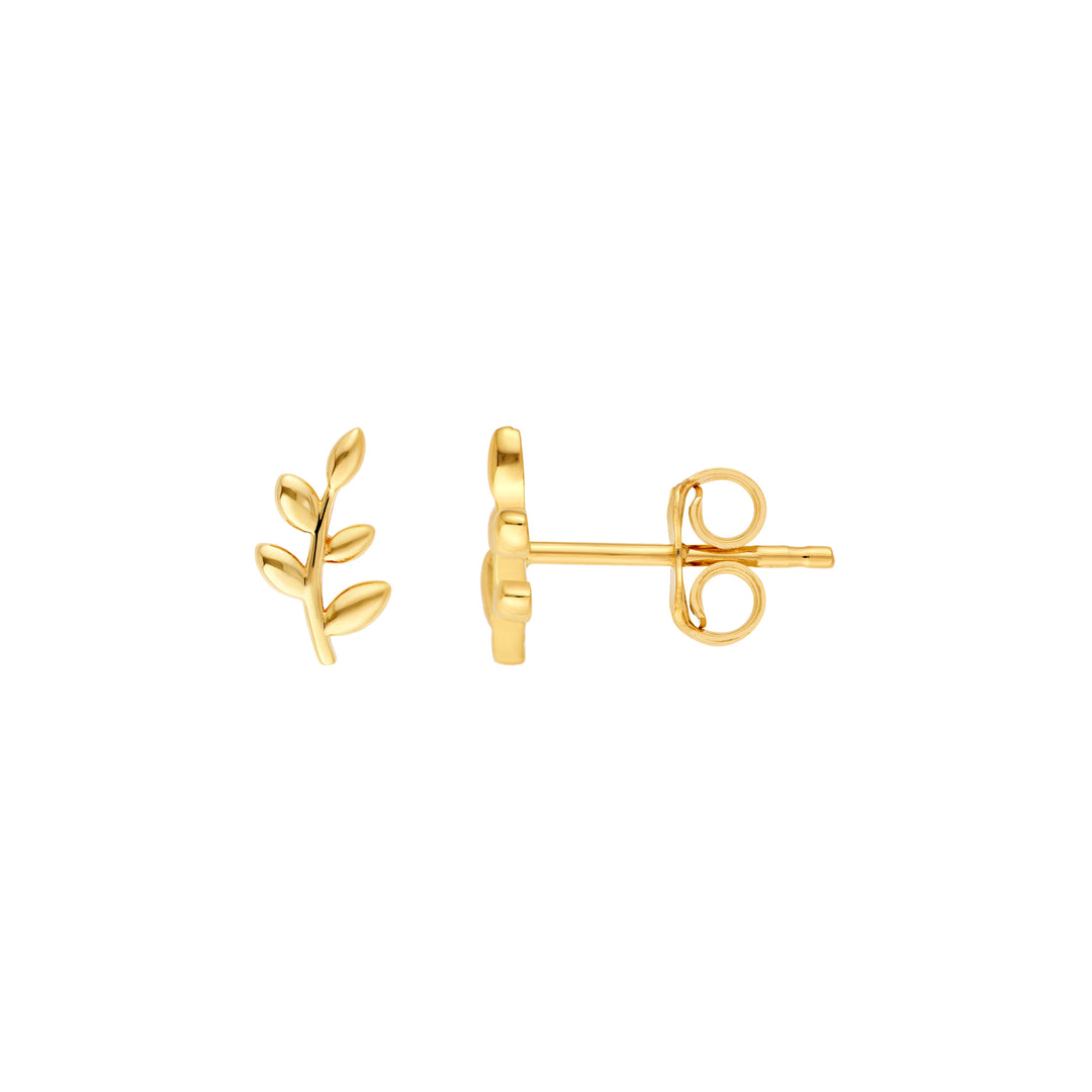 Leaf Branch Stud Earrings