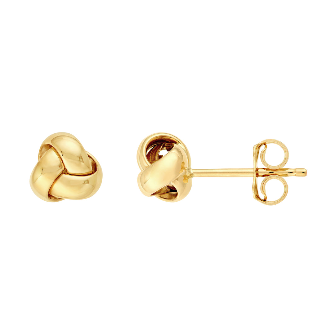 Polished Love Knot Stud Earrings