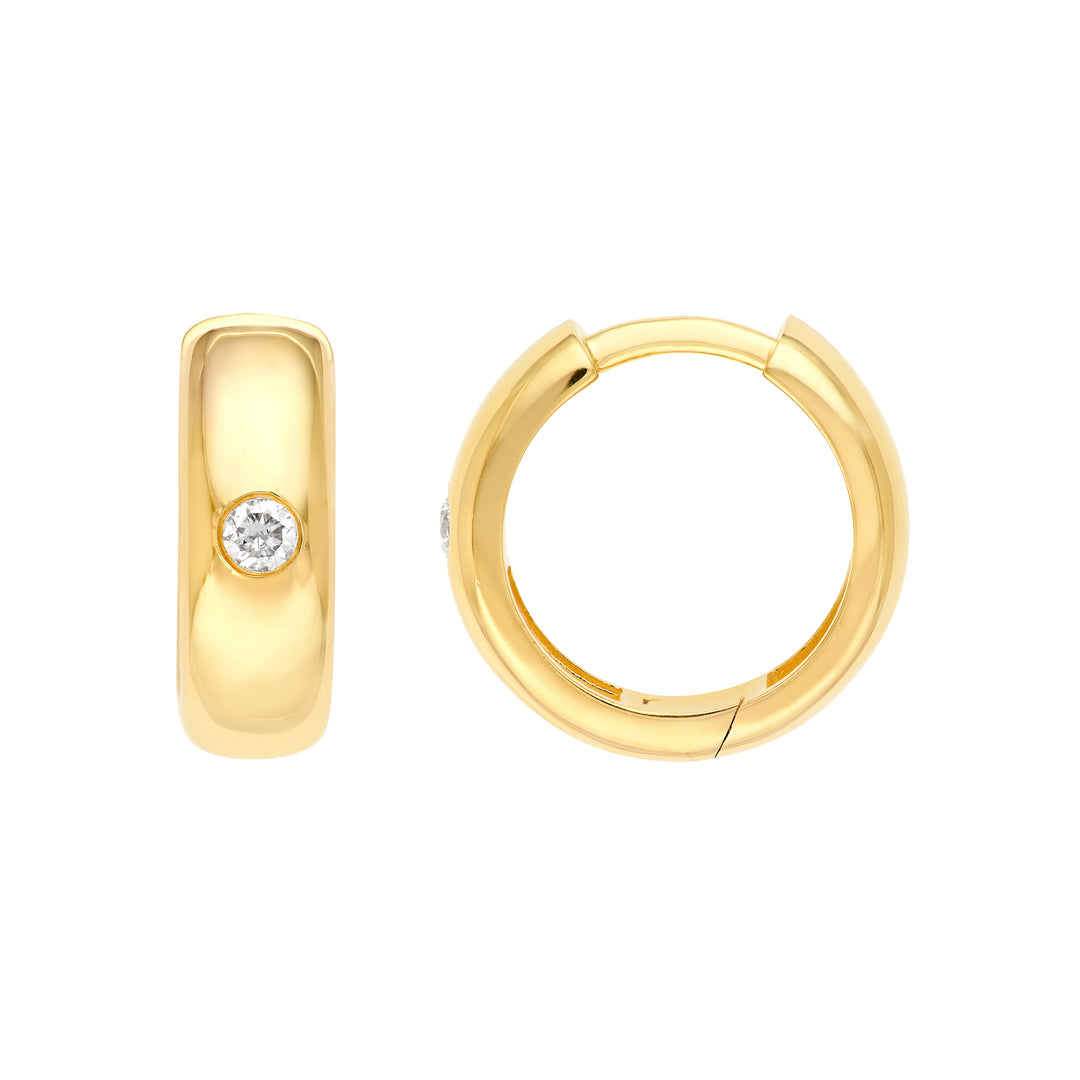 13mm Diamond Mini Hoops