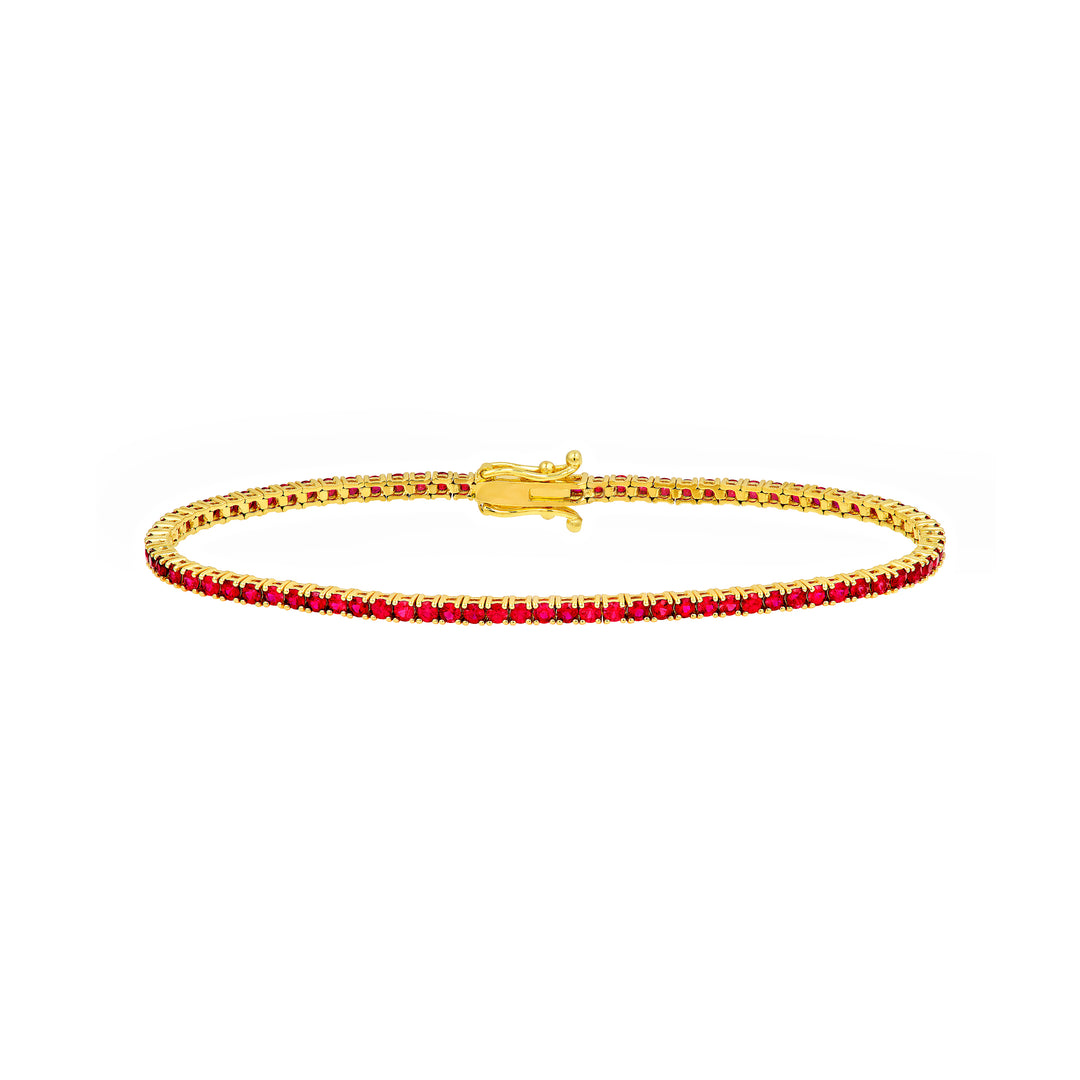 2.0mm Red Ruby Tennis Bracelet
