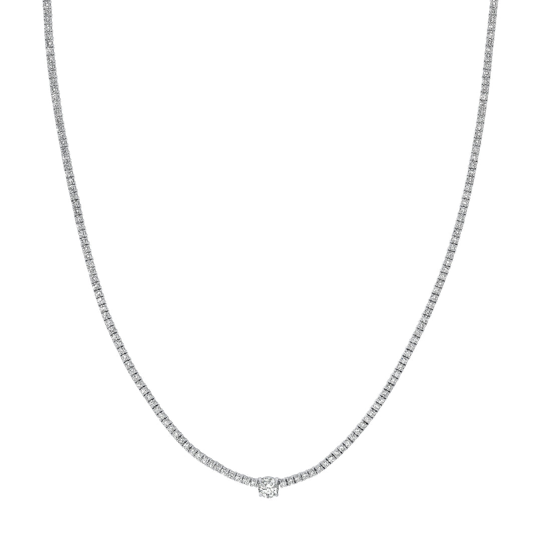 4-1/2tcw Round Diamond Solitaire Tennis Necklace