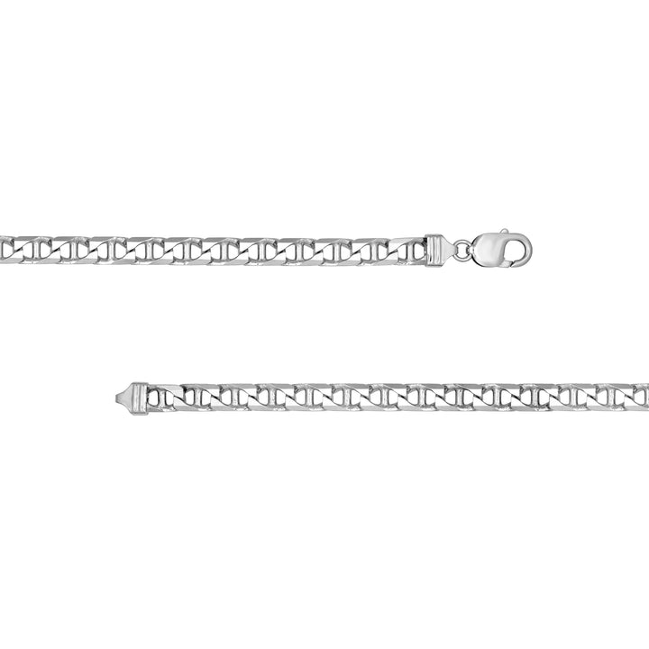 7.30mm Sterling Silver D/C Mariner Chain