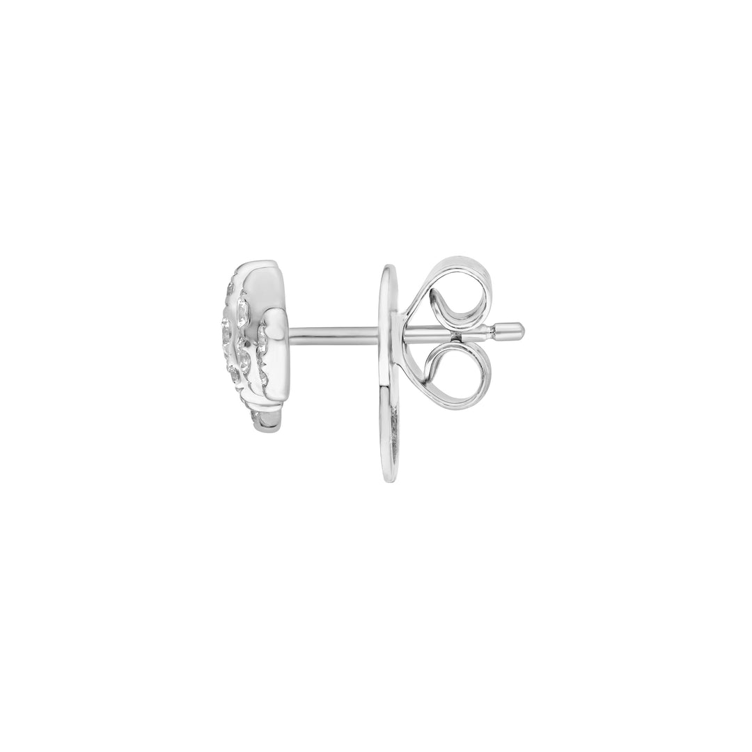 3/8tcw Diamond Flower Stud Earrings