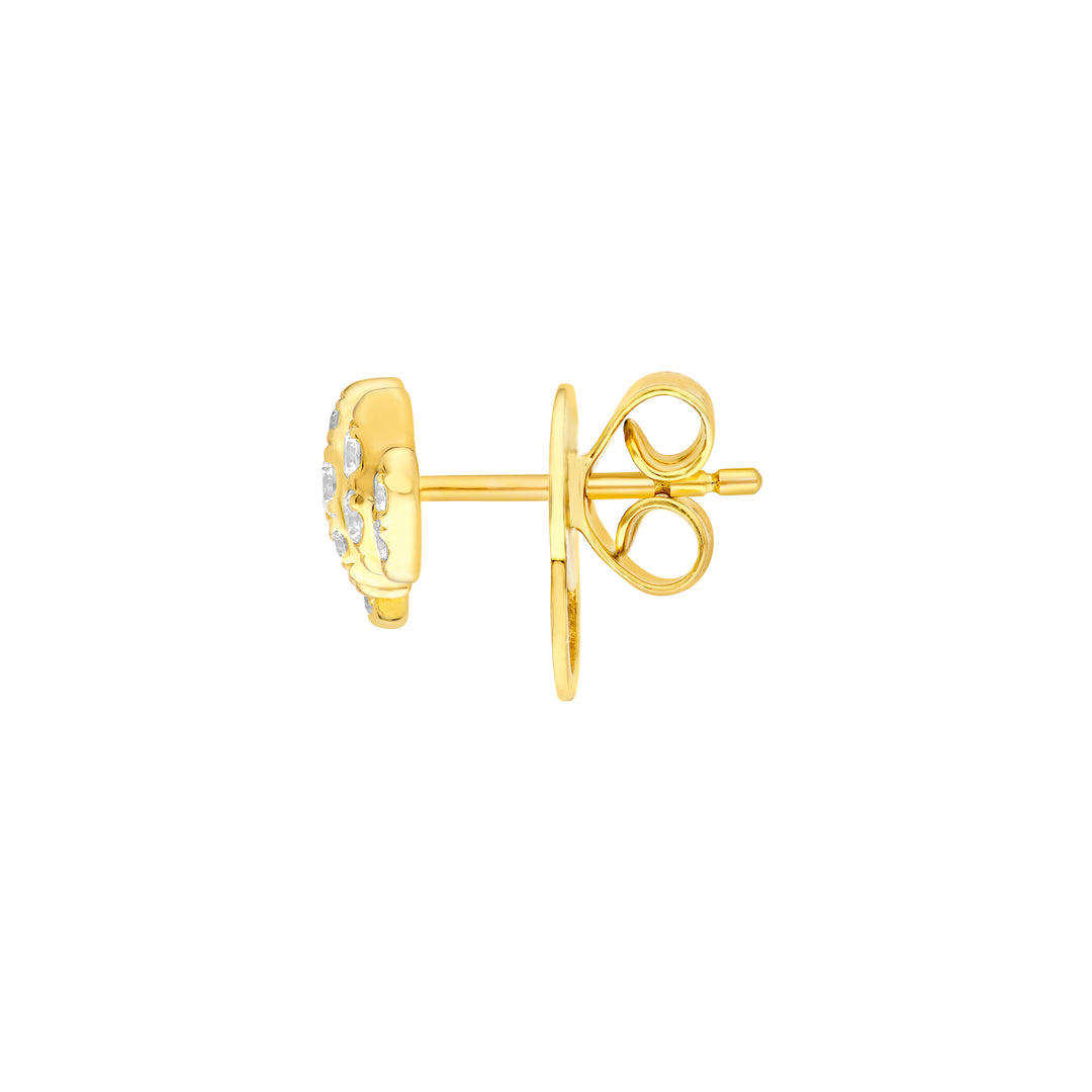 3/8tcw Diamond Flower Stud Earrings