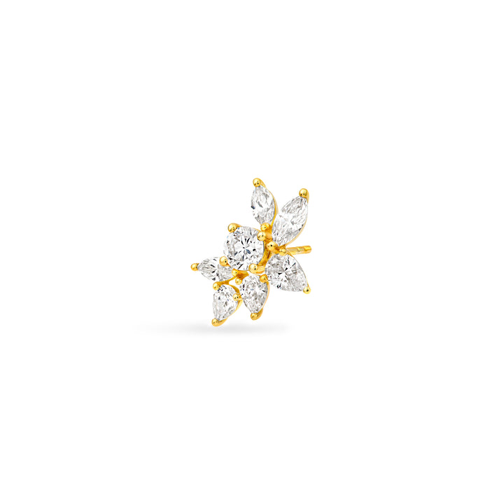2-3/4tcw Round Pear & Marquise Diamond Cluster Stud Earrings