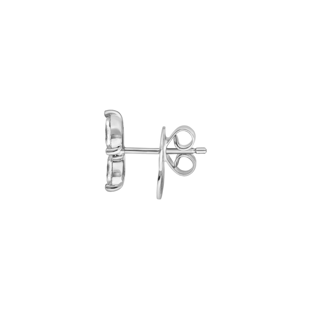 5/8tcw Marquise & Round Staggered Diamond Earrings