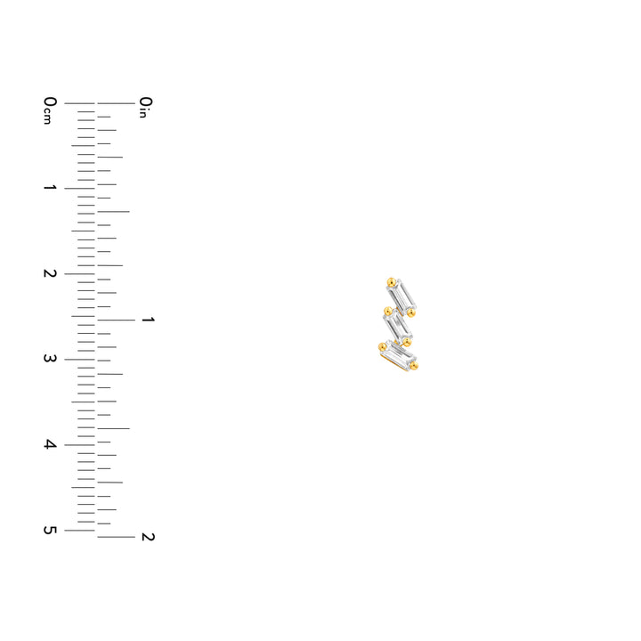 7/8tcw Diamond Helix Earrings