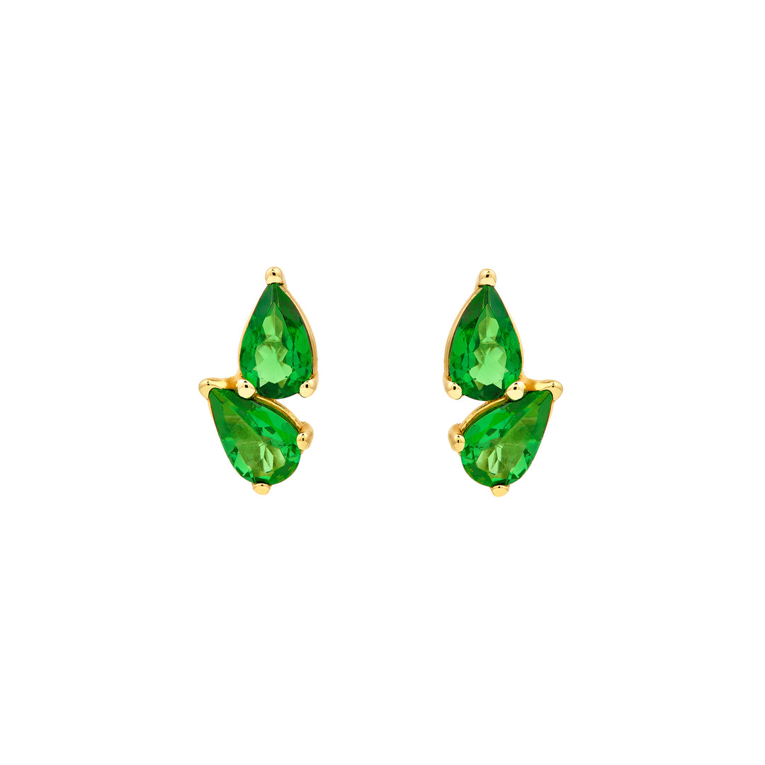 3/4tcw Pear Tsavorite Stud Earrings