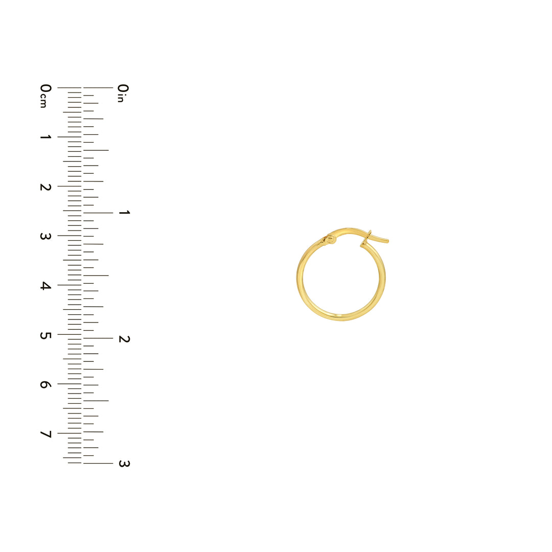 15mm Round Hoop Earrings