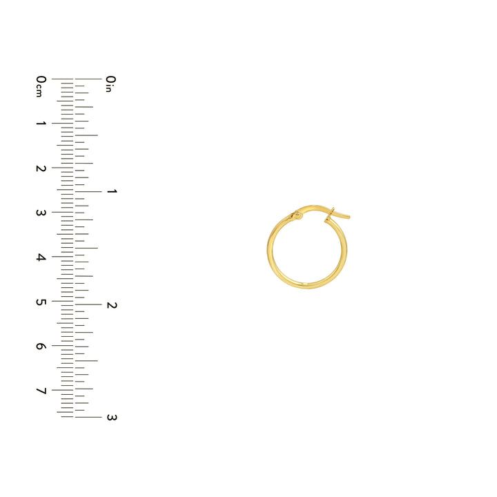 15mm Round Hoop Earrings