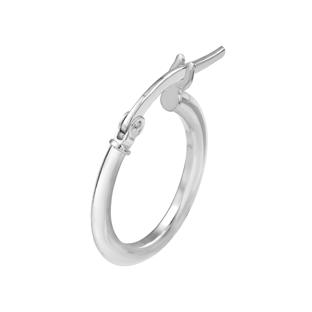 13mm Knife Edge Oval Hoop Earrings