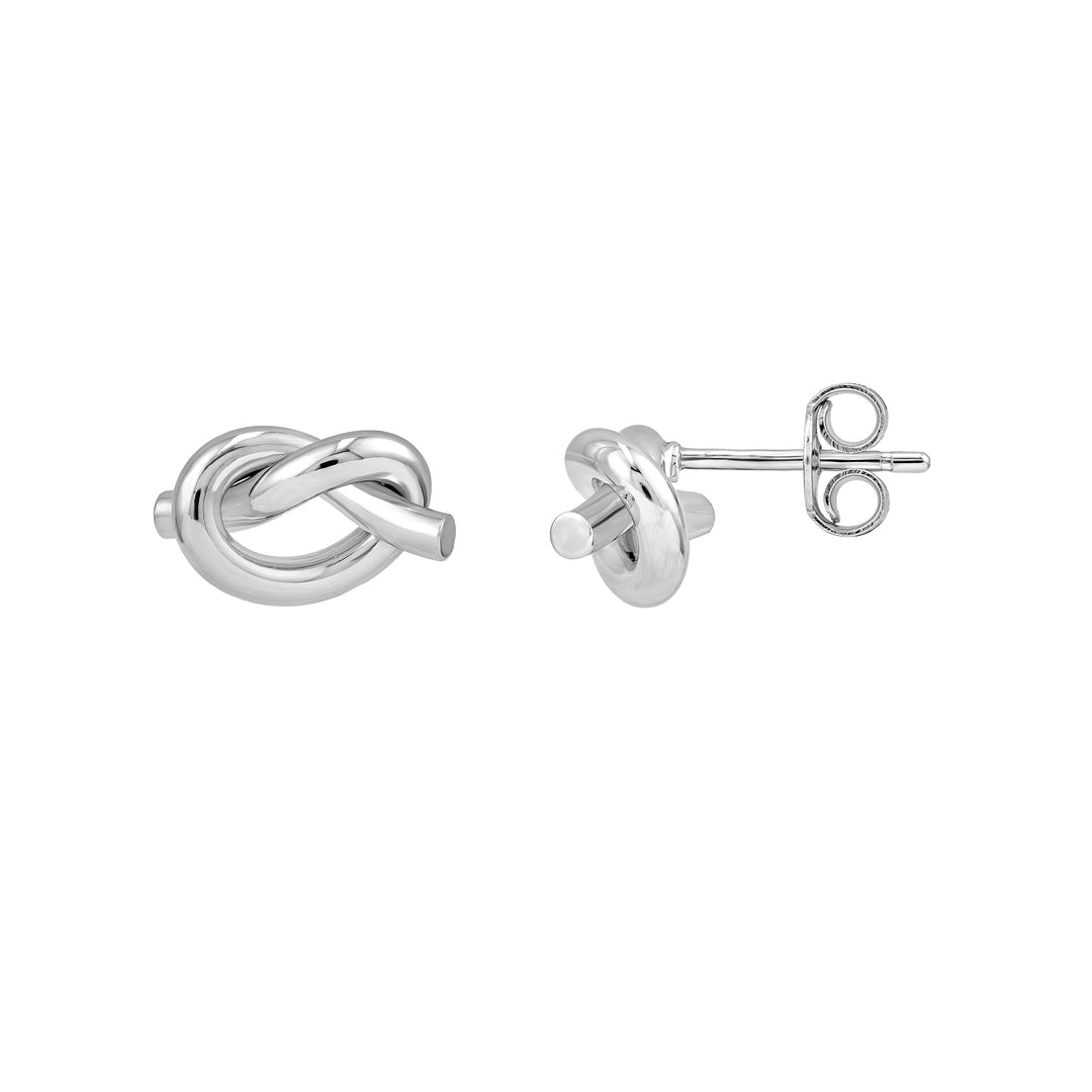 Tube Love Knot Stud Earrings