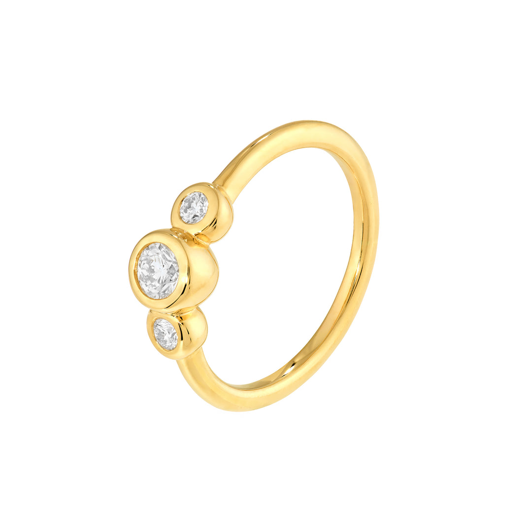 Diamond Trio Bubble Ring