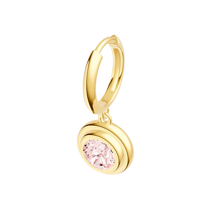 Pink Morganite Double Bezel Dangle Earrings