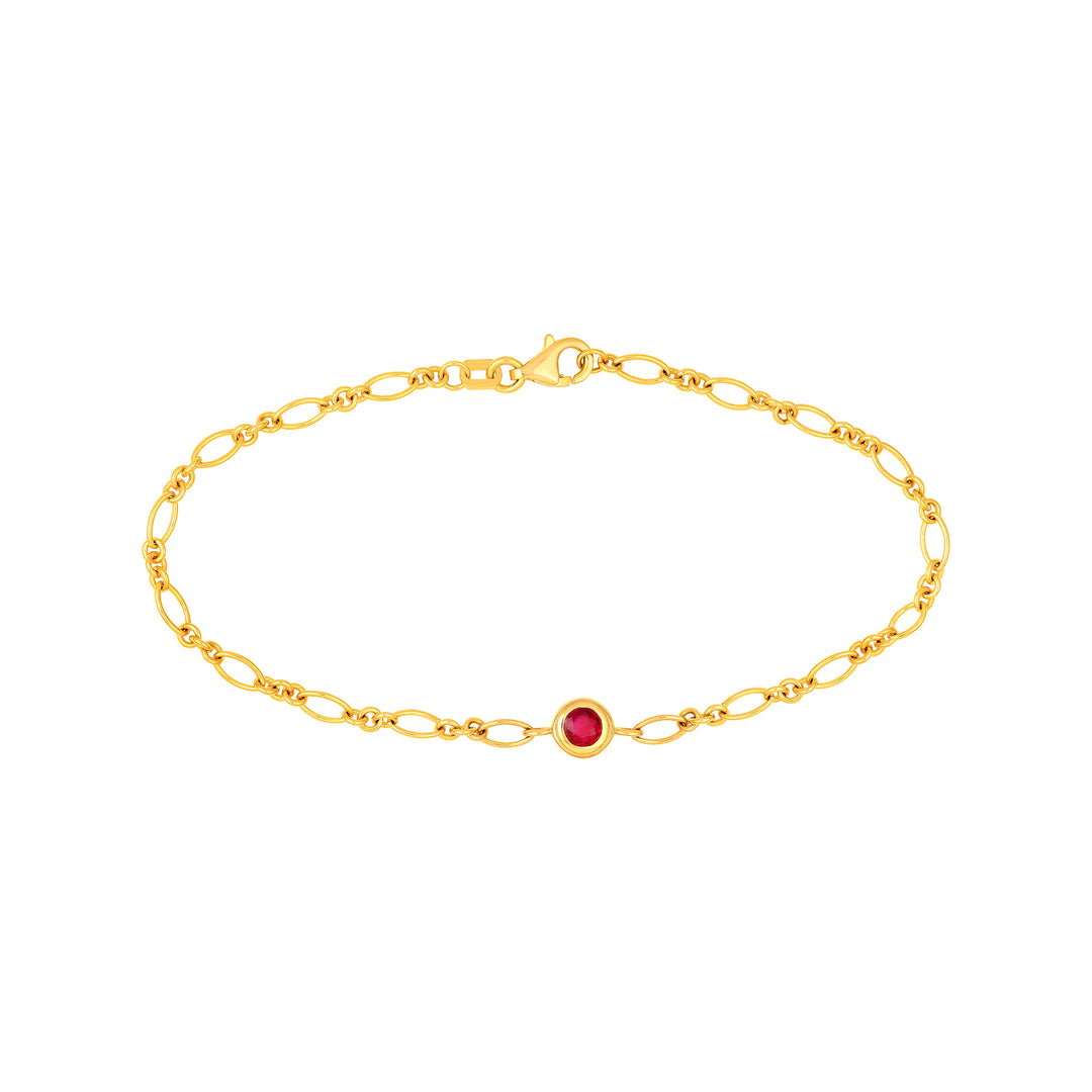 Ruby 3+1 Oval Bracelet