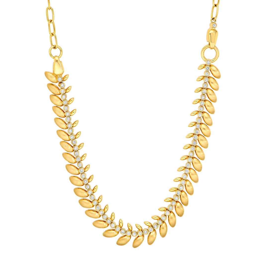 Diamond Leaf Convertible Necklace