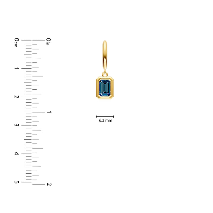 Emerald London Blue Drop Earrings