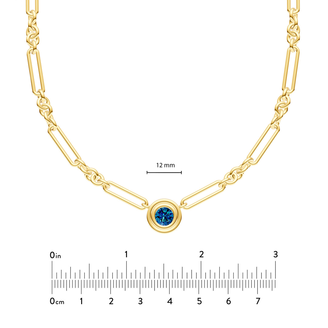 7/8tcw London Blue 5+1 Link Necklace