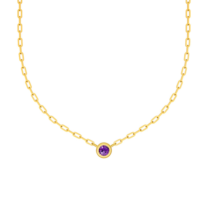 Round Purple Amethyst Forzentina Necklace