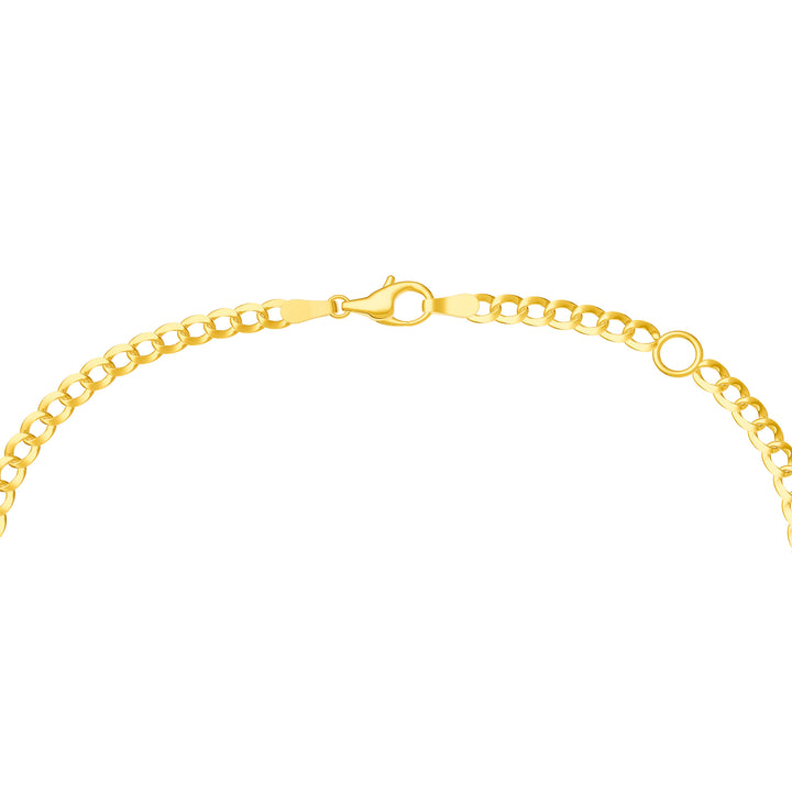 Pear Peridot Curb Bracelet
