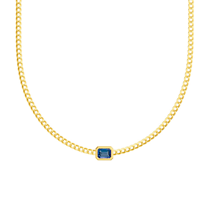Emerald London Blue Curb Necklace