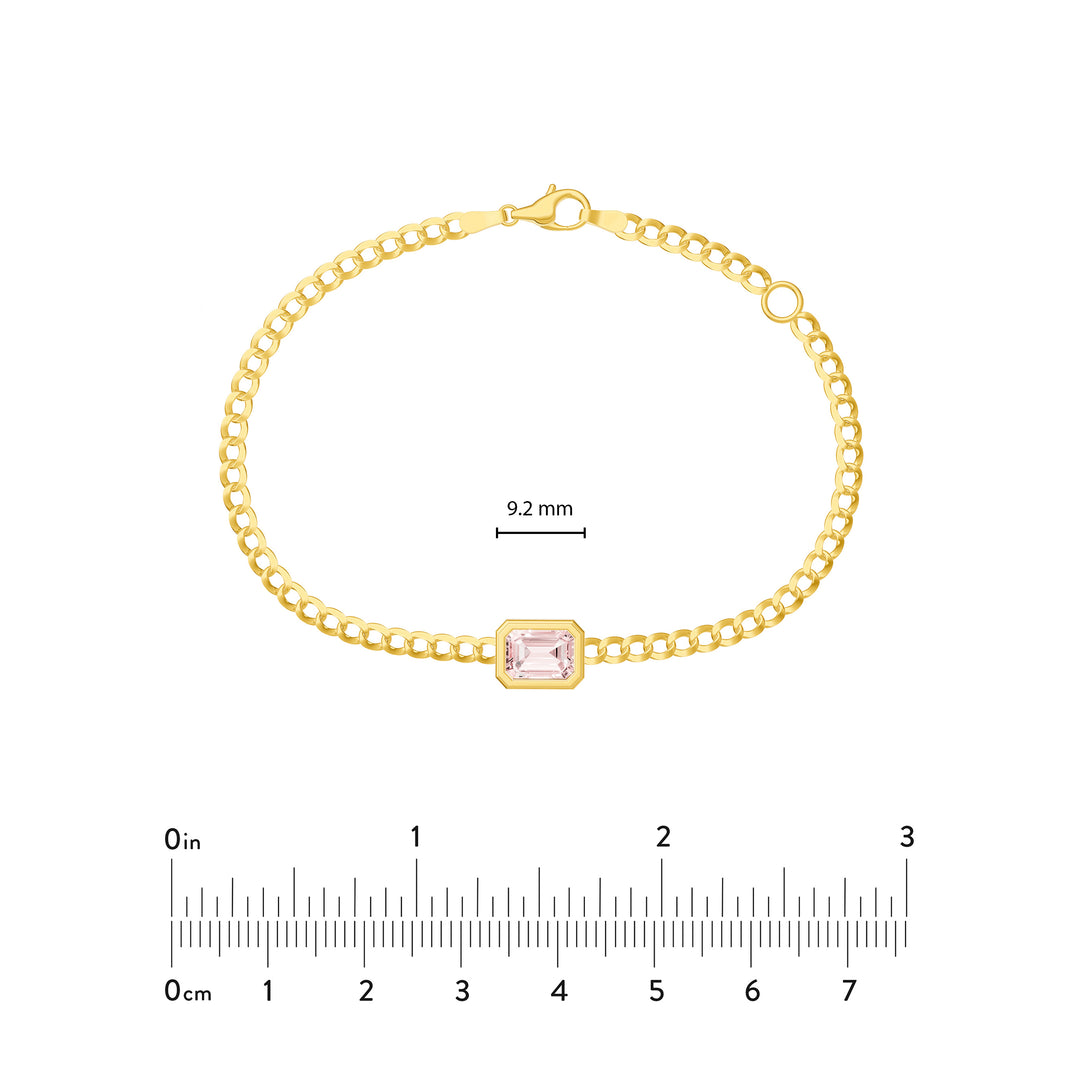 Emerald Pink Morganite Forzentina Bracelet