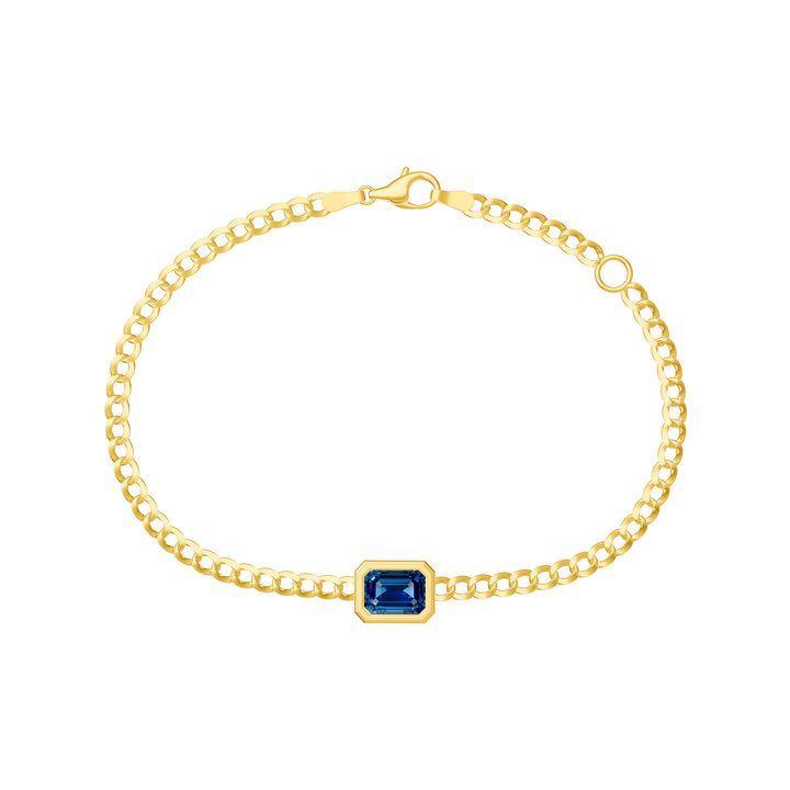 Emerald London Blue Curb Bracelet