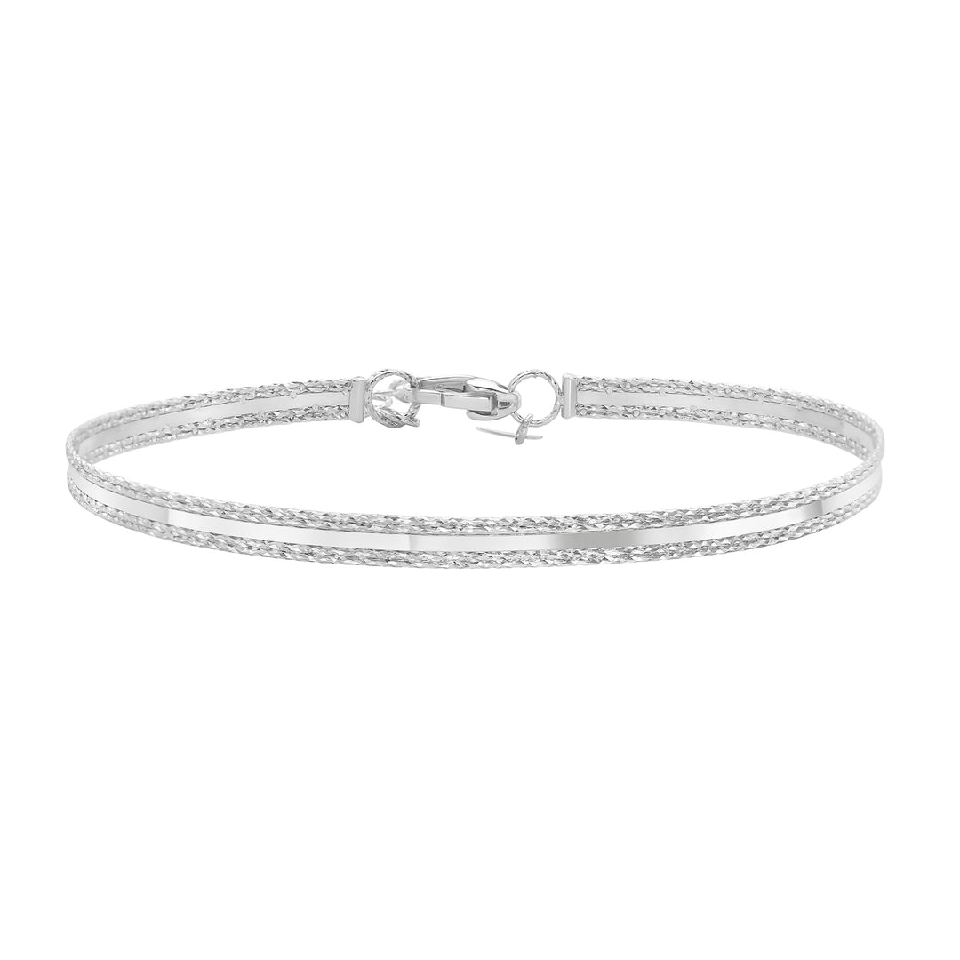 14K Sparkle Spring Bangle