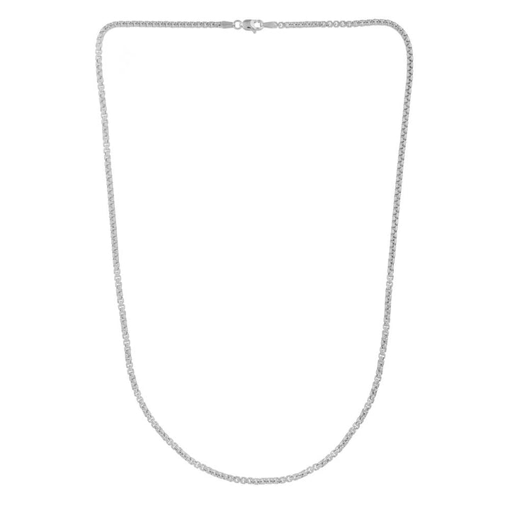 14K Gold 2.5mm Solid Round Box Chain