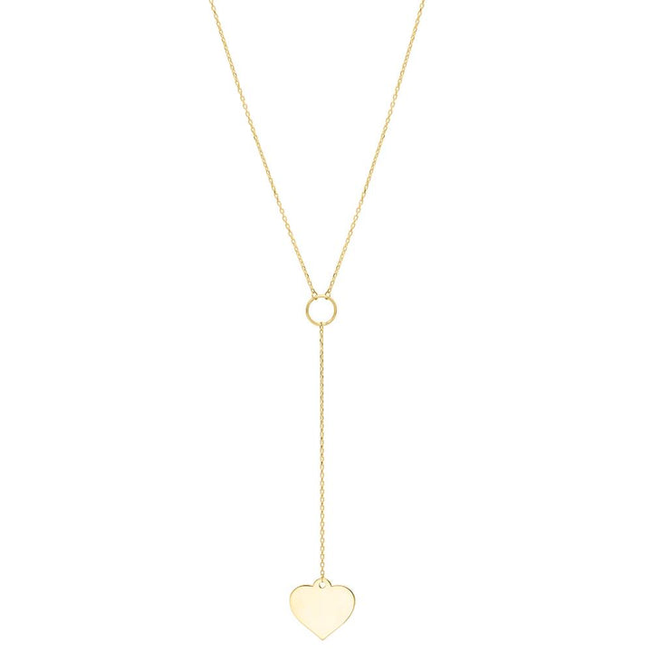 10K Lariat Heart Necklace