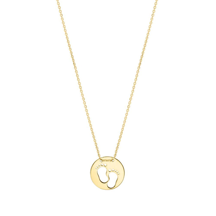 10K Baby Footprints Necklace